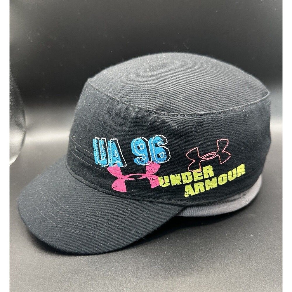 Under Armour UA 96 Cadet Hat - Black - Retro Y2K- VTG- Gorpcore